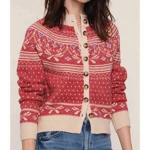 NEW HEARTLOOM morrie cardigan in scarlet